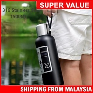 Thermos Bottle 1500ml All-steel 316 stainless steel Vacuum double-layer Thermos flask Cold and hot w