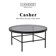 LANCCO Casher Round Coffee Table - Black Matt
