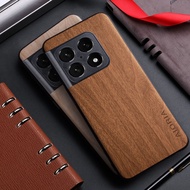 Case for Oneplus 10T funda bamboo wood pattern Leather back cover for Oneplus 10T phone case