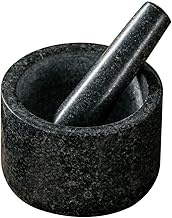 Granite Pestle and Mortar,Premium Solid and Durable Natural Spice Herb Seed Salt and Pepper Crusher Grinder Grinding Paste -Comfortable and Easy to Use,B mortar&amp;pestle