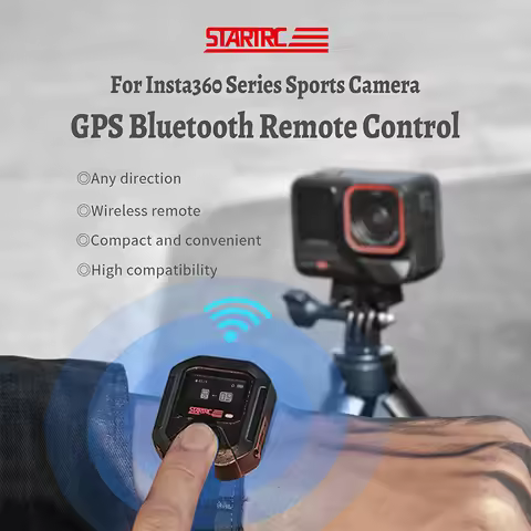 STARTRC Wireless Bluetooth Remote Control for Insta360 X5/4/3/2 ACE Pro 2/ACE Pro/ Insta360 Go 3/3S 