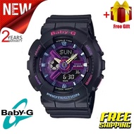 【Shipped Malaysia】jam tangan perempuan 100% Original Baby G BA-110 Woman Resin watch strap Girl Ladi