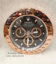 นาฬิกาแขวนผนัง Rolex Daytona ขนาด34Cm หนา5Cm วัสดุสแตนเลสทั้งเรือน หน้าปัดเป็นกระจกแท้ *สินค้าตรงตามรูป เชื่อถือได้100%