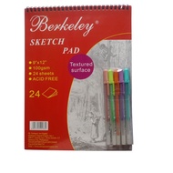 Berkeley sketch pad 9x12 24s w/sakura gelly roll souffle 5's set