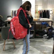 冠軍supreme雙肩背包 男女通用帆布背包 17SS BACKPACK 42TH 3M反光 防潑水時尚潮流後背包 運動休閒單肩側背包