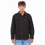 VOLCOM MLH HUNKSTONE LONG SLEEVE SHIRT CACAO - Cacao, S