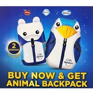 [Aptagro] Limited Edition Animal Kids Backpack with safety strap - Penguin or Polar Bear (2 Designs) Beg Budak, Kanak