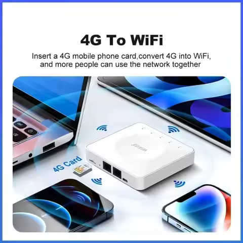 4G LTE Router WiFi 6 SIM Card Modem for Asia Africa Europe Support 32 Device Connections Mobile Wire