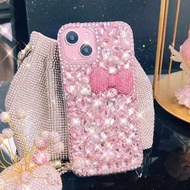 Cute Diamond Case For OPPO F29 F11 F27 Pro Plus A98 F23 Find 8 Ultra 8S Reno 13F Pink Rhinestone Cas