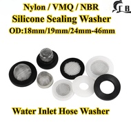 [CB-HY] Nylon/ VMQ/ NBR, Rubber Sealing Washer, (OD:18mm/19mm/24mm-46mm), Water Inlet Hose Washer