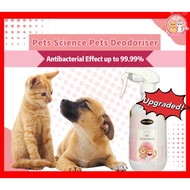 【meownwang】Pets Science Pet Deodorant  Pet Deodorizer Spray With Deodorant Factor [Hilang Bau Busuk 