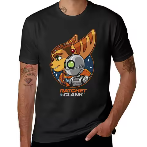 Ratchet and Clank Rift Apart hero T-Shirt anime figures hippie clothes plus size clothes Men's t-shi
