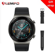 สมาทวอช LEMFO Smartwatch 2020 Bluetooth Call GT 2 600mAh 30 Days Standby Time GT2 IPX7 Waterproof Smart Watch Men for huawei Android สมาทวอช Silver add strap