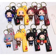 Demon Slayer Keychain 3d PVC Rubber Anime Key Ring