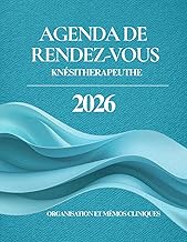 Agenda de rendez-vous 2026 – Kinésithérapeute : Organisation quotidienne des consultations - 1 page 