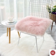 QC Round Square Soft Artificial Fur Sheepskin Rug Chair Cover Seat Rug Hairy Wool Fur Warm Seat Cove