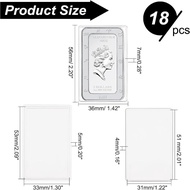 Silver Bar Holder Clear Storage Container Compatible Silver Bar Box for 1oz Silver Bar 1 Troy Ounce