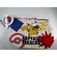 [77 Japan Daigou] 3coins Pokémon Embroidered Zipper Bag Pikachu