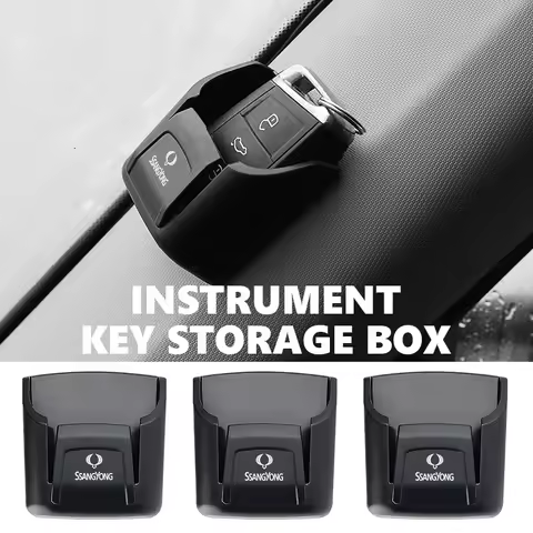 Car Key Holder Storage Box Dashboard Organizer Card Key Rack For SsangYong Rexton Kyron Torres 2024 