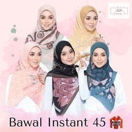 Tudung Bawal Instant Bidang 45 Awning Scuba