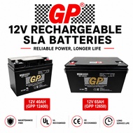 GP 12V Rechargeable Sealed Lead Acid Battery 40Ah / 65Ah SLA Battery | UPS | CCTV | Alarm | Emergenc