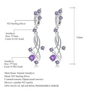 High-End Natural 925 Natural Accessories Sterling Silver Earrings Jewelry Earrings Design Light Luxu