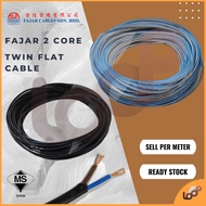 [PER METER] FAJAR TWIN FLAT CABLE / SPEAKER CABLE / FLEXIBLE CABLE (100% FULL COPPER)