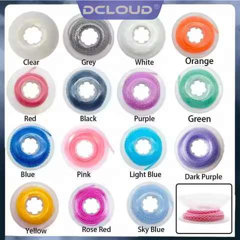 DCLOUD 15 Feet/Roll Dental Orthodontic Chain Elastic Ultra Power Chains Rubber Bands Braces Long Sho