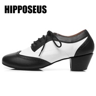 【Quality】 Hipposeus Men Modern Dance Shoes Ballroom Latin Tango Jazz Salsa Party Dancing Shoes Boys Soft Dance Shoes Professional