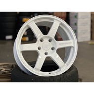 New 18x9.5J AOW TE37 SAGA Rim (set of 4) 5x120 White for FK2R FK8R FL5R Civic Type R