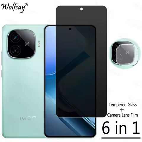 Privacy Screen Protector For Vivo iQOO Z9 Turbo Anti-Spy Tempered Glass iQOO Z9 Turbo Camera Glass F