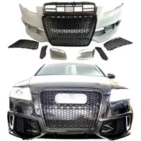 For Audi A6 C6 2005 2006 2007 2008 2009 2010 2011 2012RS6 Front Bumper Kits A6 Bodykit Upgrade Wide 