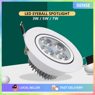 SENSE Super Bright 3W / 5W / 7W LED Recessed Eyeball Spotlight Round LED Downlight Spotlight Spot light Ceiling Light