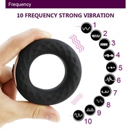 lankangjiang Vibrating  Ring Silicone Cock Ring Delay Ejaculation Erection Lock Ring  Vibrator Long Lasting Erotic Sex Toys for Men