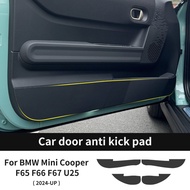 For Mini Cooper F65 F66 F67 U25 Countryman Car Door Anti-Kick Mat Sticker Soil-Proof Children's Kick