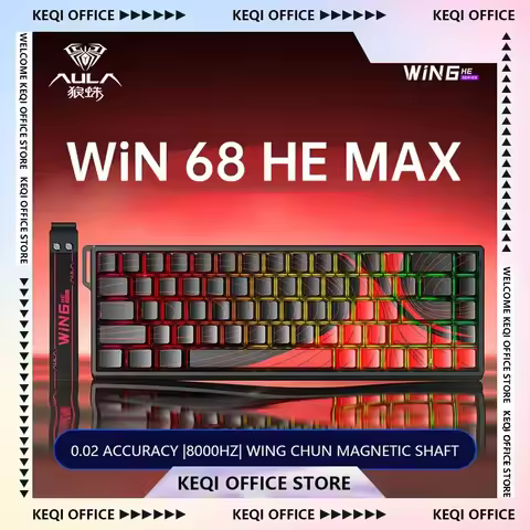 Aula Win60 Win68 He Magnetic Switch Keyboards 8k Rgb Hot-Swap Wired Mechanical Gaming Keyboard Custo
