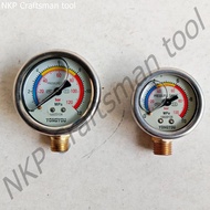 Gay 100 Bar Pressure Gauge Oil 120 1/4 "Thread For Three-Cylinder Sprayer 1 Inch 6 Or 3/4" Good.