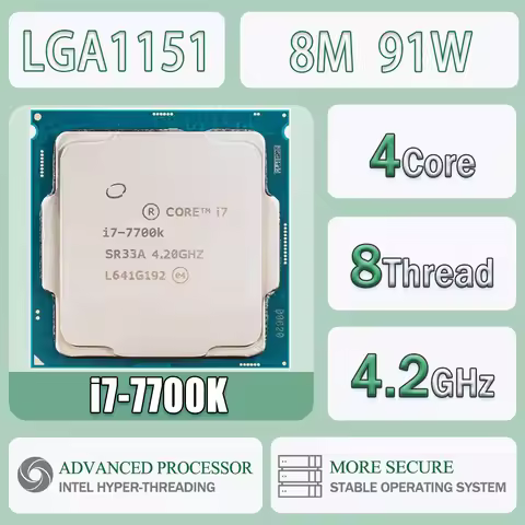 Intel Core I7-7700K 4.2GHz 4 Cores 8 Threads 8M 91W I7 7700K Computer CPU Processor Server LGA1151