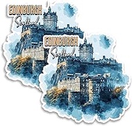 Edinburgh Scotland Magnet 4 Inch 2-Pack Castle Royal Mile – Strong Vinyl Decorative Travel Magnets f
