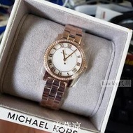柒菇凉 MICHAEL KORS手錶 輕奢小巧滿天星手錶 新品貝母小錶盤歐美女錶 MK3558 玫瑰金鋼帶防水錶