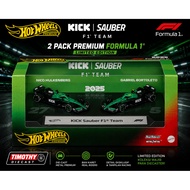 Hot Wheels Premium 2 Pack Formula1 F1 2025 Kick Sauber Nico Hulkenberg Vs Gabriel Bortoleto Racing C