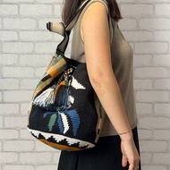 哥倫比亞製 單肩斜背包 單揹帶 Wayuu 編織手工包 黑綠藍橘