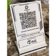 QR CODE Duit Now Touch N Go / Maybank QRPAY/ TNG/ FREE Standee Wood Laser Engrave