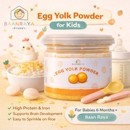 Baby Egg Yolk Powder 6M+ Real 1 Protein Choline Iron Sprinkle Rice Porridge BLW Baan Raya