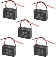WMYCONGCONG 5 PCS CBB61 Ceiling Fan Capacitor 2 Wire for Wall Fan Motor Run Capacitor 6 uF 450V 50/6