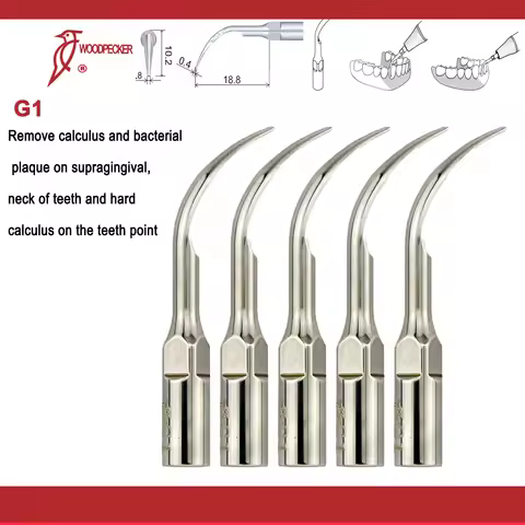 Original Woodpecker Ultrasonic Scaling Tip Dental Scaler Tips G1 G2 G3 G4 G5 G6 G7 G8 Fit EMS Satele
