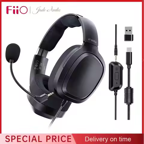 FiiO FG3 HiFi Over Ear Headphones Dual Dynamic Drivers High‑resolution 7.1‑channel Surround Sound wi