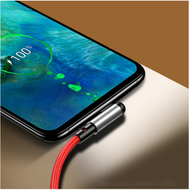 #N/A - 彎頭尼龍編織手機充電線【TYPE-C接口-1.2米（紅色）】#Q901004861