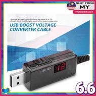 USB To DC Boost Converter Cable 5V to 9V 12V Adjustable Voltage Volt Led Display Transformer DC Powe