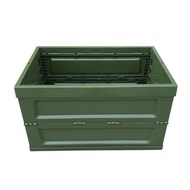 600-340 Army Green Foldable Box 65L Multifunctional Plastic Foldable Storage Box PP Foldable Turnove